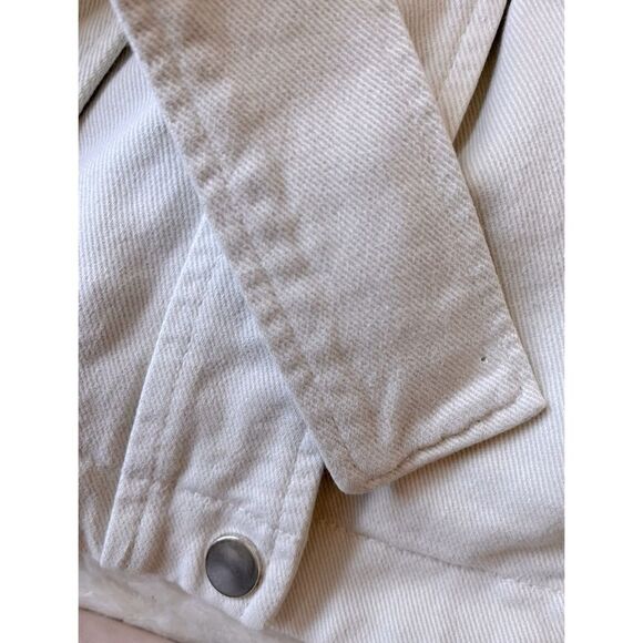 NWOT Zara Denim Jacket with Belt in Ice Color, Size Medium - Picture 16 of 16